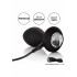 Cuneo Anale in Puro Silicone Nero con Gemma e Vibrazione Ricaricabile USB 10,5 x 3 cm. - 6