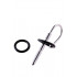 Stimolatore uretra in acciaio e silicone 8 x 0,8 cm. - 0