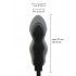 Plug Anale Gonfiabile 8-9,5 cm x 2,5-5,5 cm Silicone Nero - 2