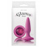 Cuneo Anale in Puro Silicone con Gemma Fucsia 8 X 3 cm. Rosa - 0