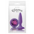 Cuneo Anale in Puro Silicone con Gemma Fucsia 8 X 3 cm. Viola - 1