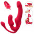 Strap On senza lacci Triple Teaser con Triplo Vibratore, Ricaricabile USB con Telecomando - 10