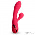 Vibratore Rabbit con Lecca Clitoride TURNA Rosso USB 18,5 cm - 0