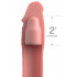 Guaina Realistica Allunga Pene Sleeve 8 Inch + 2 Inch Plug Color carne - 1