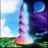 Dildo Unicorno Fosforescente Moon con Ventosa 17 x 5,7 cm - 2