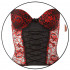 Corsetto Reggicalze Nero/Rosso + Perizoma - 10