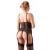 Corsetto e Reggicalze Con Ricami con Tanga Incluso - Taglie Forti 2XL 3XL 4XL (dalla 52 alla 62) - 0