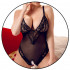 Body effetto velato con Finiture in Pizzo - Taglie Forti dalla 2XL 3XL 4XL (dalla 52 alla 62) - 0