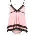 Babydoll Rosa con Ricami in pizzo + Perizoma - 6