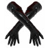 GUANTI IN LATTICE LATEX NERI per FISTING - 0