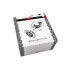 Cuneo Anale in Metallo Argentato con Diamante Blu 12 x 4 cm. - 1
