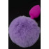 Cuneo Anale in Puro Silicone Fucsia con Coda da Coniglio Viola 7 X 3 cm. - 0