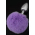 Cuneo Anale in Acciaio con Coda da Coniglio Viola 7 X 3 cm. - 0