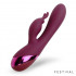 Vibratore Rabbit con Stimolatore Clitoride BROLE Rosso USB 18,5 cm - 3