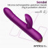 Vibratore Rabbit Perline in Movimento, Vibrazione e Pulsazione APP Ricaricabile USB - 2