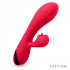 Vibratore Rabbit con Lecca Clitoride TURNA Rosso USB 18,5 cm - 1