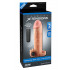 Guaina Fallica ingrossa pene + 5 cm. con Aggancio per Testicoli e Stimolatore Clitoride - 0