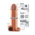 Guaina Fallica ingrossa pene + 5 cm. con Aggancio per Testicoli e Stimolatore Clitoride - 2