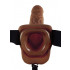 Fallo Indossabile Strapon Cavo con Testicoli per Uomo Vibrante 24 x 4,6 cm. - 0