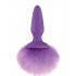Cuneo Anale 8,5 X 3,2 CM. con Coda di coniglio di 17 cm. Viola - 1