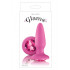 Cuneo Anale in Puro Silicone con Gemma 10 X 3,2 cm. Rosa - 1