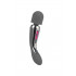 Massaggiatore + Vibratore Nero 2 Motori RICARICABILE USB in Puro Silicone 23 x 4,5 cm. - 2