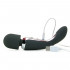Massaggiatore + Vibratore Nero 2 Motori RICARICABILE USB in Puro Silicone 23 x 4,5 cm. - 1