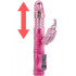 Vibratore Rabbit Rosa con Spinta Su e Giu e Rotazione Ricaricabile USB 23 x 3 cm. - 1