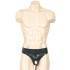 Slip Uomo In Latex Nero Con Apertura - 0