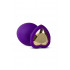 Cuneo Anale 7,5 x 2,5 cm.in Silicone con Gemma a Forma di Cuore Oro  - 3