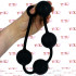 Catena Anale di 49 cm. in Puro Silicone con 4 Sfere da 5 cm. Nero - 0