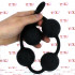 Catena Anale di 49 cm. in Puro Silicone con 4 Sfere da 5 cm. Nero - 4