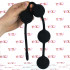 Catena Anale di 49 cm. in Puro Silicone con 4 Sfere da 5 cm. Nero - 2