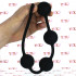 Catena Anale di 42 cm. in Puro Silicone con 4 Sfere da 4 cm. Nero - 0