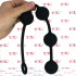Catena Anale di 42 cm. in Puro Silicone con 4 Sfere da 4 cm. Nero - 2