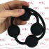 Catena Anale di 42 cm. in Puro Silicone con 4 Sfere da 4 cm. Nero - 4