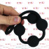 Catena Anale di 32 cm. in Puro Silicone con 4 Sfere da 3 cm. Nero - 3