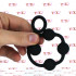 Catena Anale di 24 cm. in Puro Silicone con 4 Sfere da 2 cm. Nero - 3