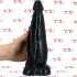 Mission Triplicate - Dildo Triplo Gigante per Tripla Penetrazione 26 x 14 cm. Nero - 1