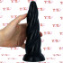 Unicorn Twist - Dildo Anale Corno di Unicorno 22 x 6 cm. Nero - 0