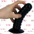 Heart Attack - Dildo Anale con Rilievi a Cuore 19 x 4,5 cm. Nero - 1