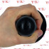 Heart Attack - Dildo Anale con Rilievi a Cuore 19 x 4,5 cm. Nero - 2