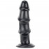 Typhon - Dildo Anale con Rilievi 22 x 5,5 cm. Nero - 1