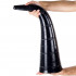 Snake Cone - Gut Snake Dildo Flessibile a Forma Conica 63 x 15,5 cm. Nero - 1