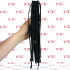 Frusta in Pelle 22 Code con Manico in Legno 58 cm. Nero - 1