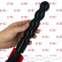 Frusta in Pelle 22 Code con Manico in Legno 58 cm. Nero - 3