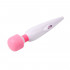Wand Curve - Massaggiatore Magic Wand con Testa in Silicone Ricaricabile Bianco e Rosa - 3