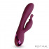 Vibratore Rabbit con Stimolatore Clitoride BROLE Rosso USB 18,5 cm - 0