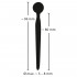 Sperm Stopper in Puro Silicone Flessibile Nero con Decorazione - 6