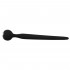 Sperm Stopper in Puro Silicone Flessibile Nero con Decorazione - 4